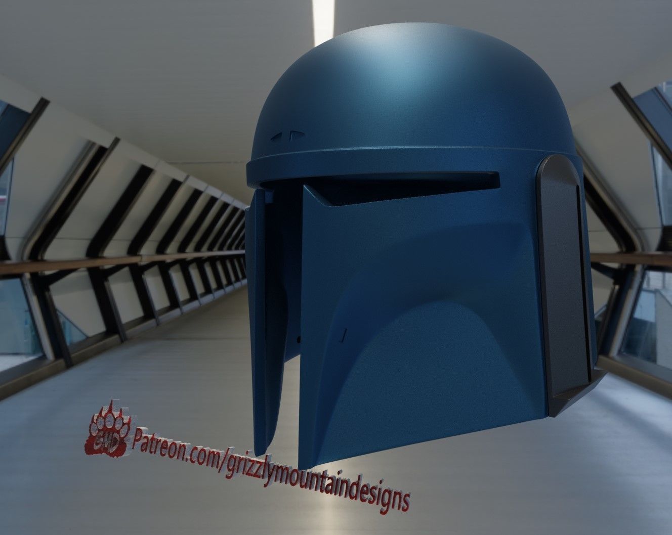 Custom Mando Mandalorian Helmet FANG Based on the Fett Helmets 3D print model_2