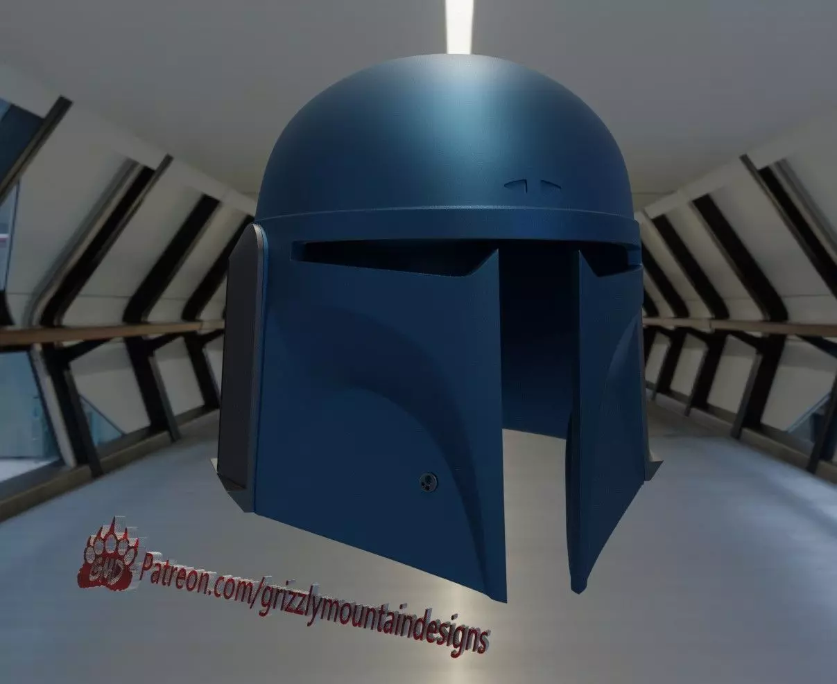 Custom Mando Mandalorian Helmet FANG Based on the Fett Helmets 3D print model_0