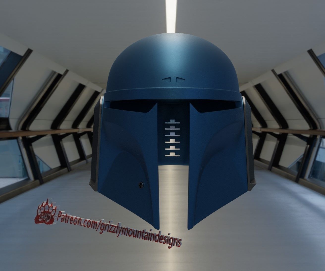 Custom Mando Mandalorian Helmet FANG Based on the Fett Helmets 3D print model_1