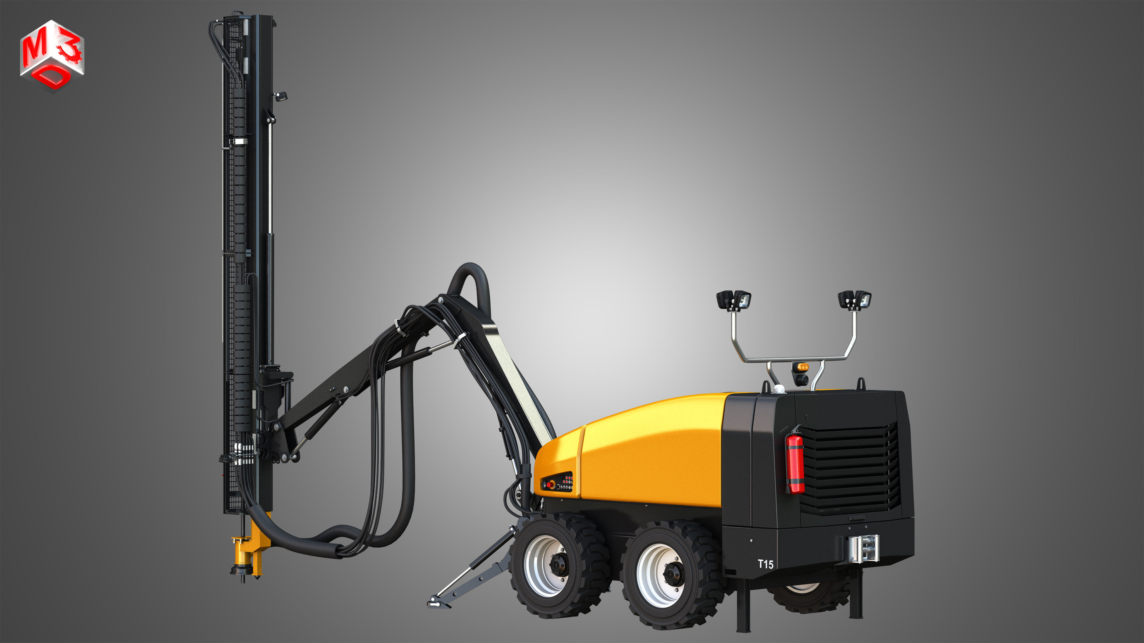 Epiroc FlexiROC T15 R Hammer Drill 3D model_4