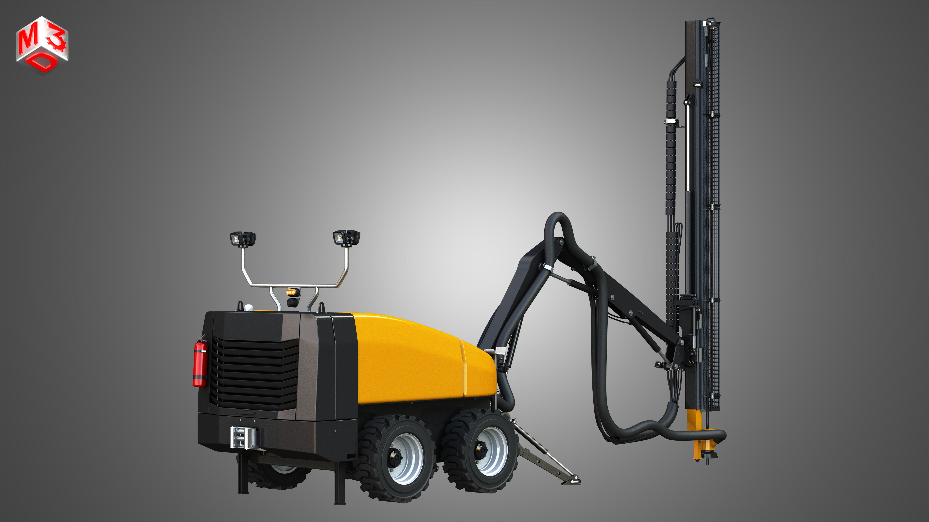 Epiroc FlexiROC T15 R Hammer Drill 3D model_2