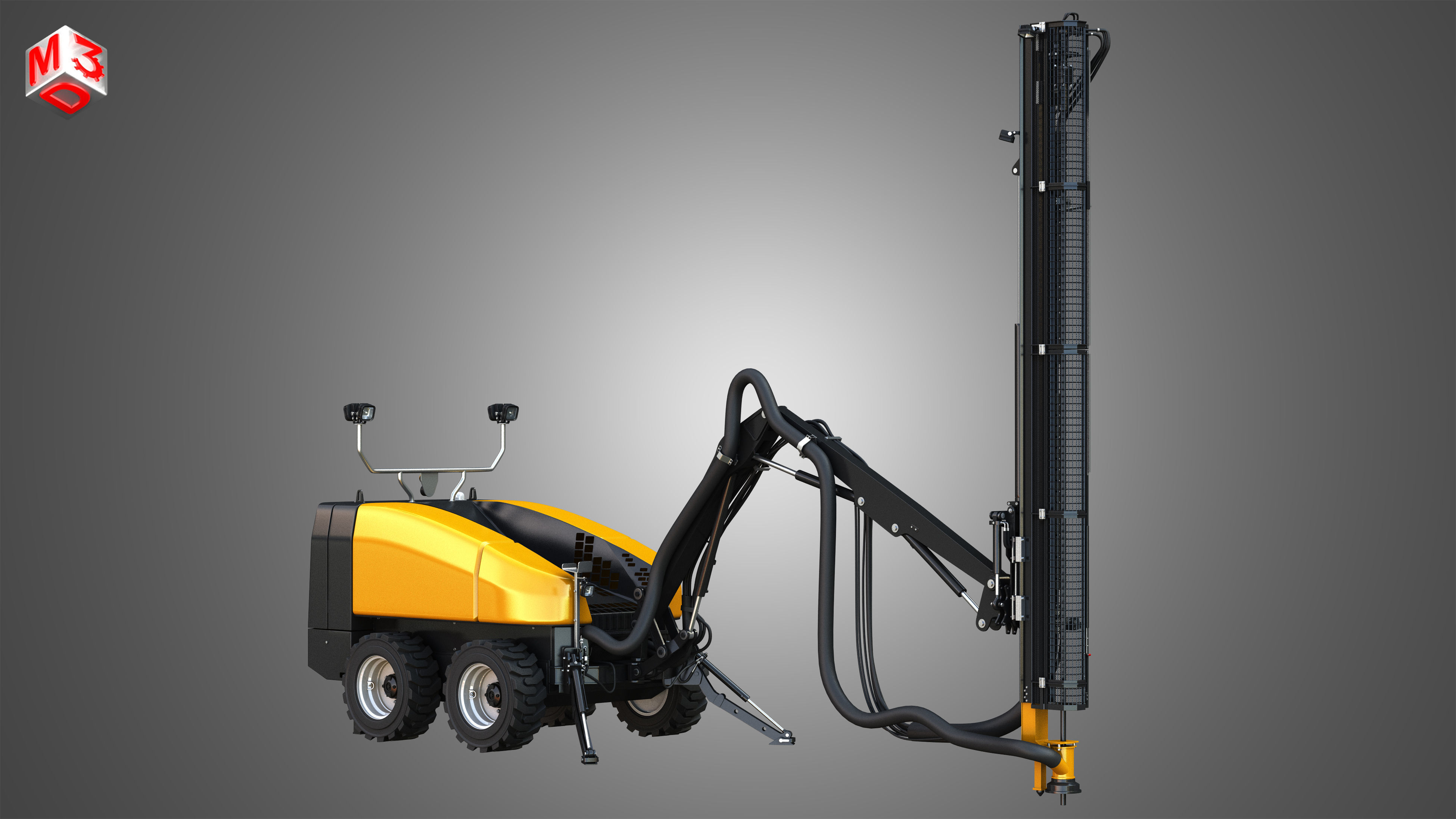 Epiroc FlexiROC T15 R Hammer Drill 3D model_3