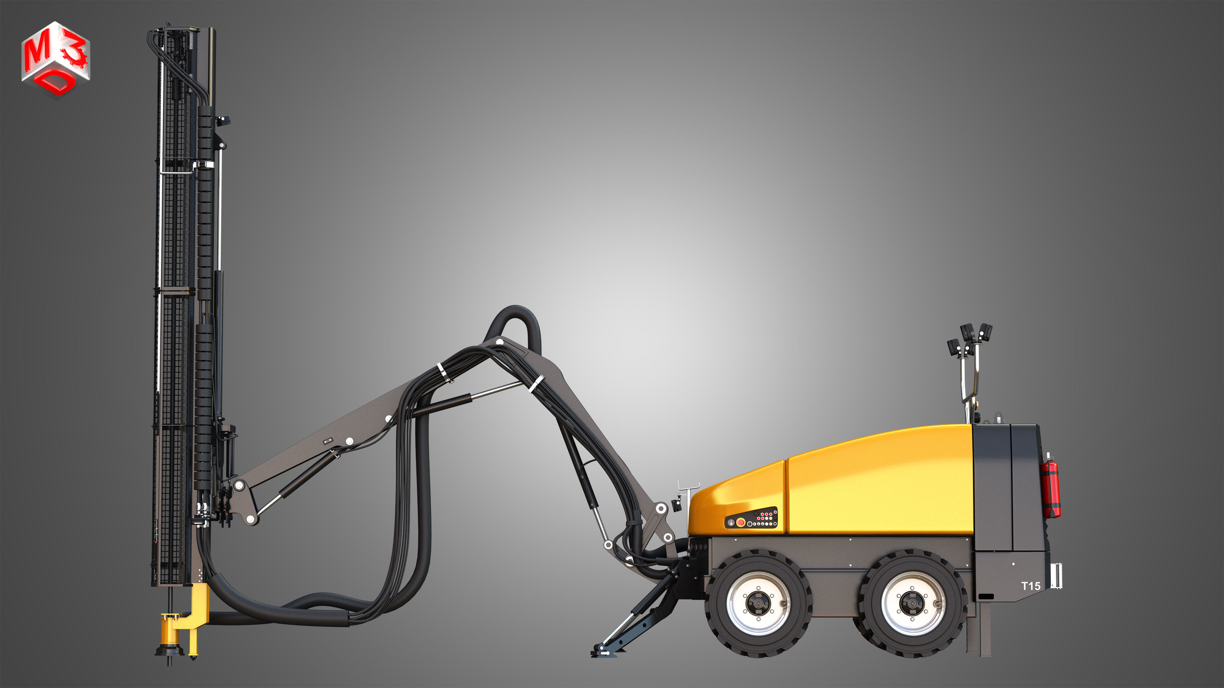 Epiroc FlexiROC T15 R Hammer Drill 3D model_5