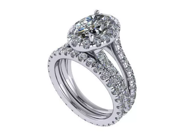 101 V2 Oval Eng Ring w Band 3D print model_0