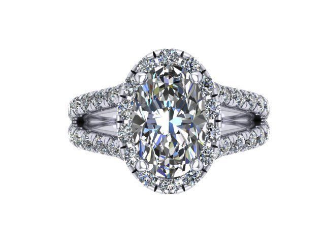 101 V2 Oval Eng Ring w Band 3D print model_5