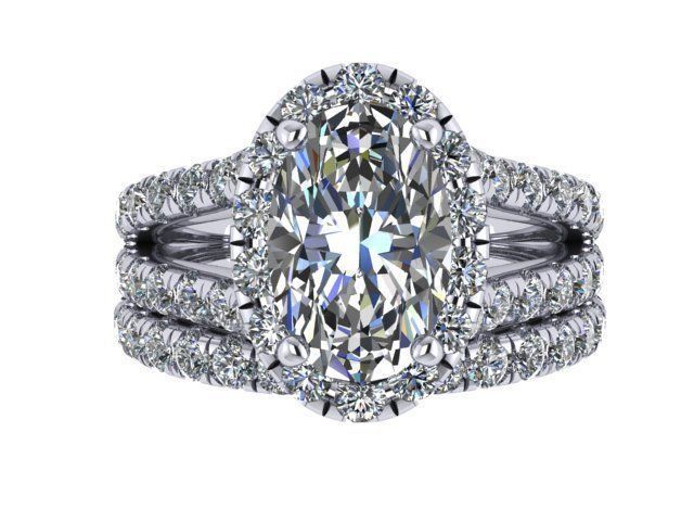 101 V2 Oval Eng Ring w Band 3D print model_1