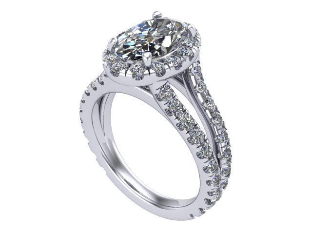 101 V2 Oval Eng Ring w Band 3D print model_4