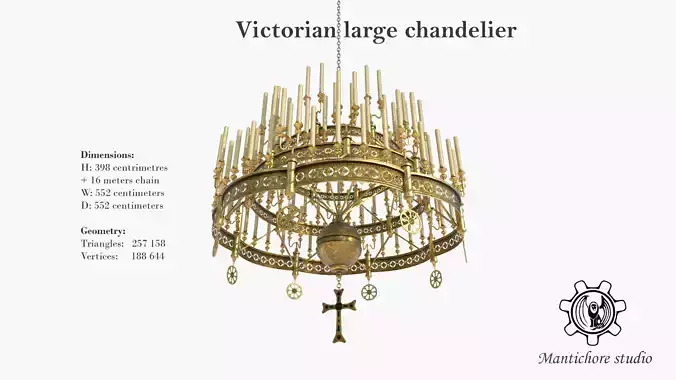  Large victorian chandelier