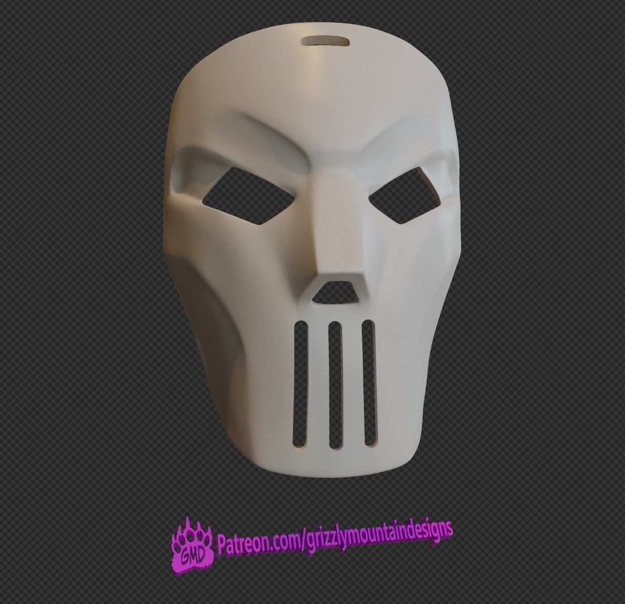 replica Casey Jones Mask from 1990 TMNT Movie 3D print model_3