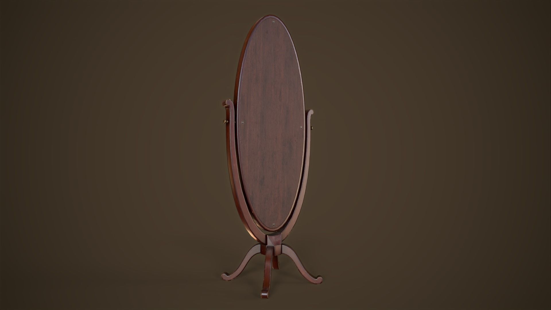 Vintage broken mirror Low-poly 3D model_7
