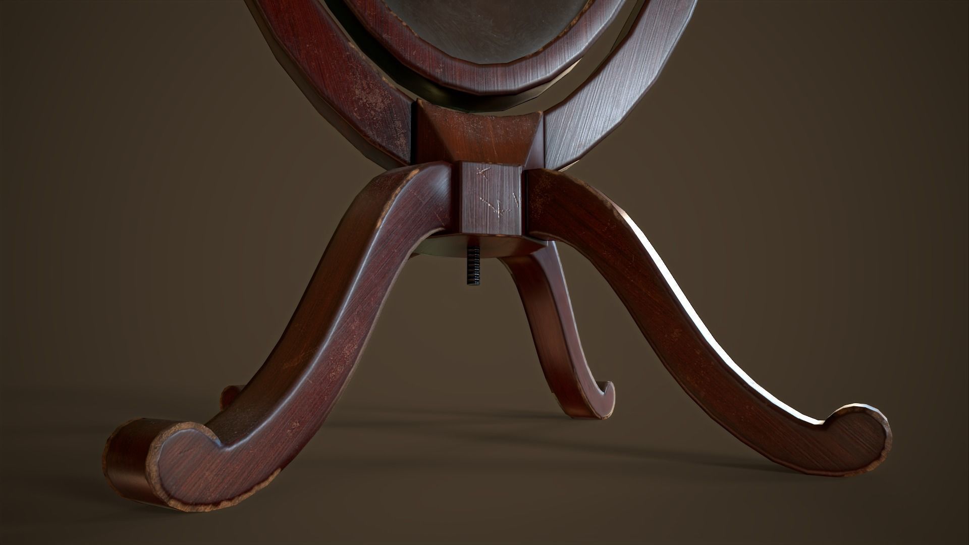 Vintage broken mirror Low-poly 3D model_13