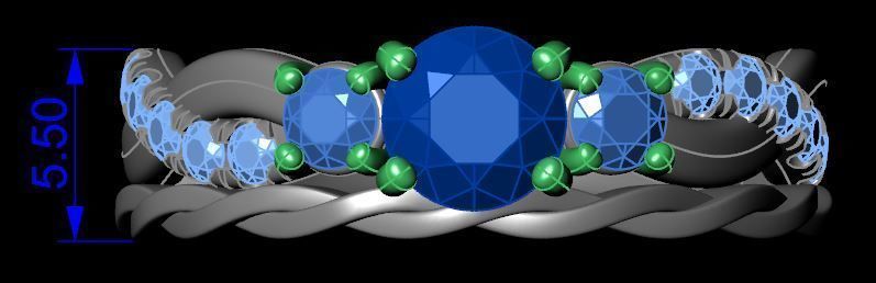 103 RGT Twist Ring 3D print model_4