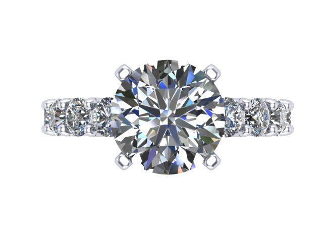 104 PLAT 2ct RD Eng Ring  3D print model_1