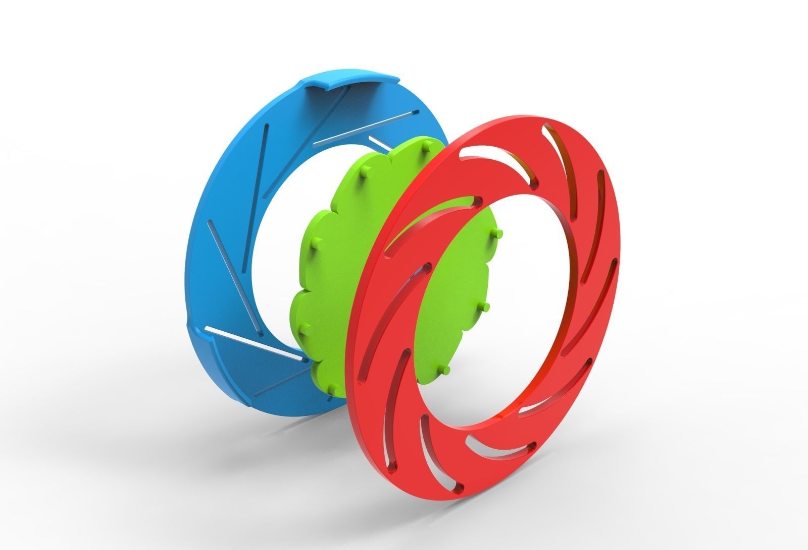 iris diaphragm mechanism 3D print model_7