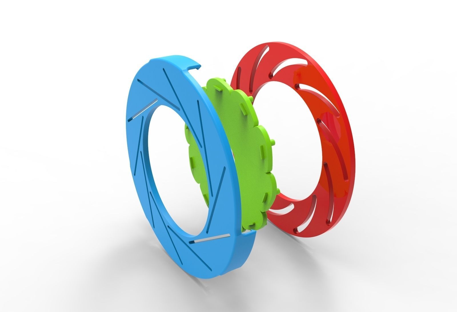 iris diaphragm mechanism 3D print model_8