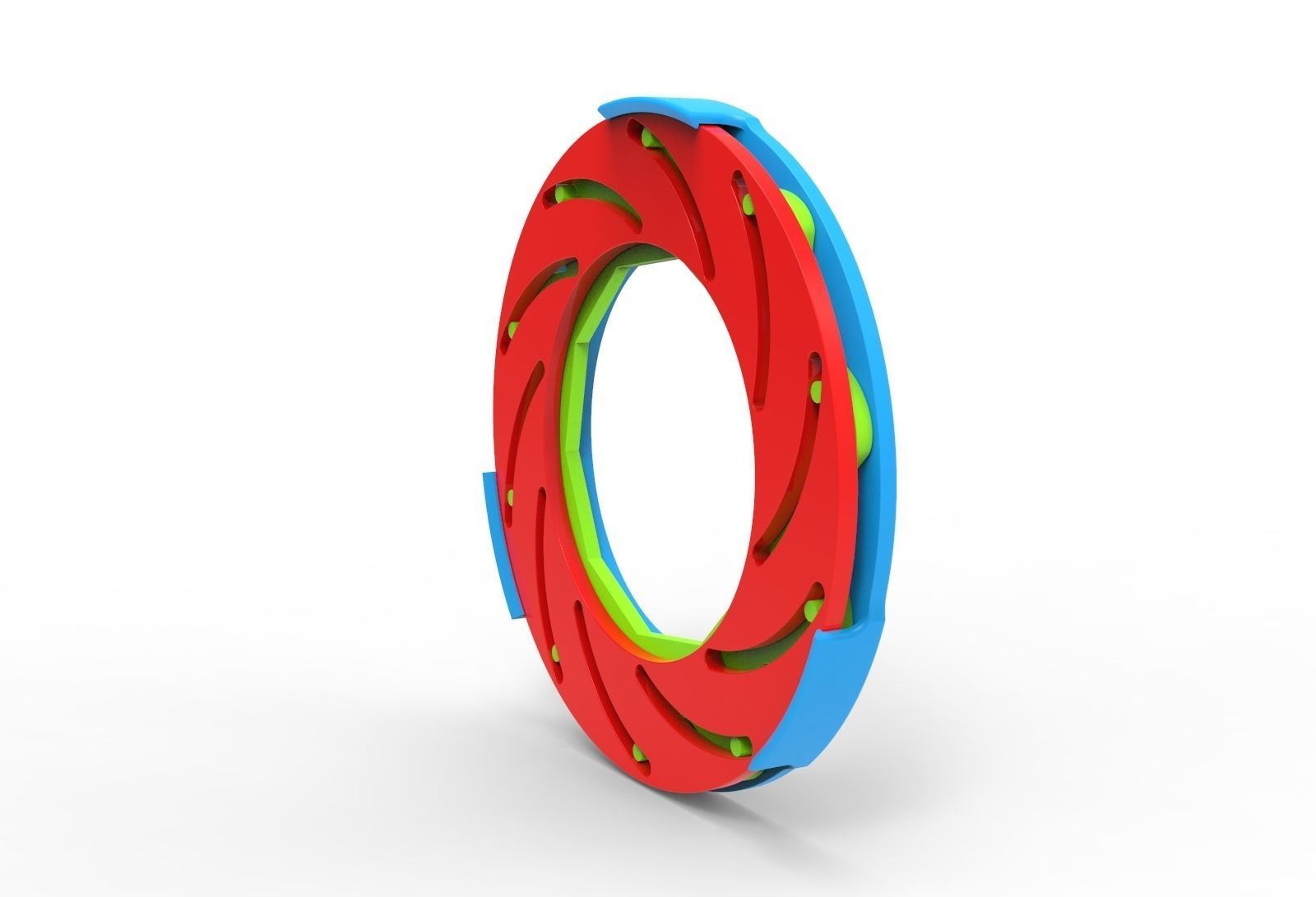 iris diaphragm mechanism 3D print model_16