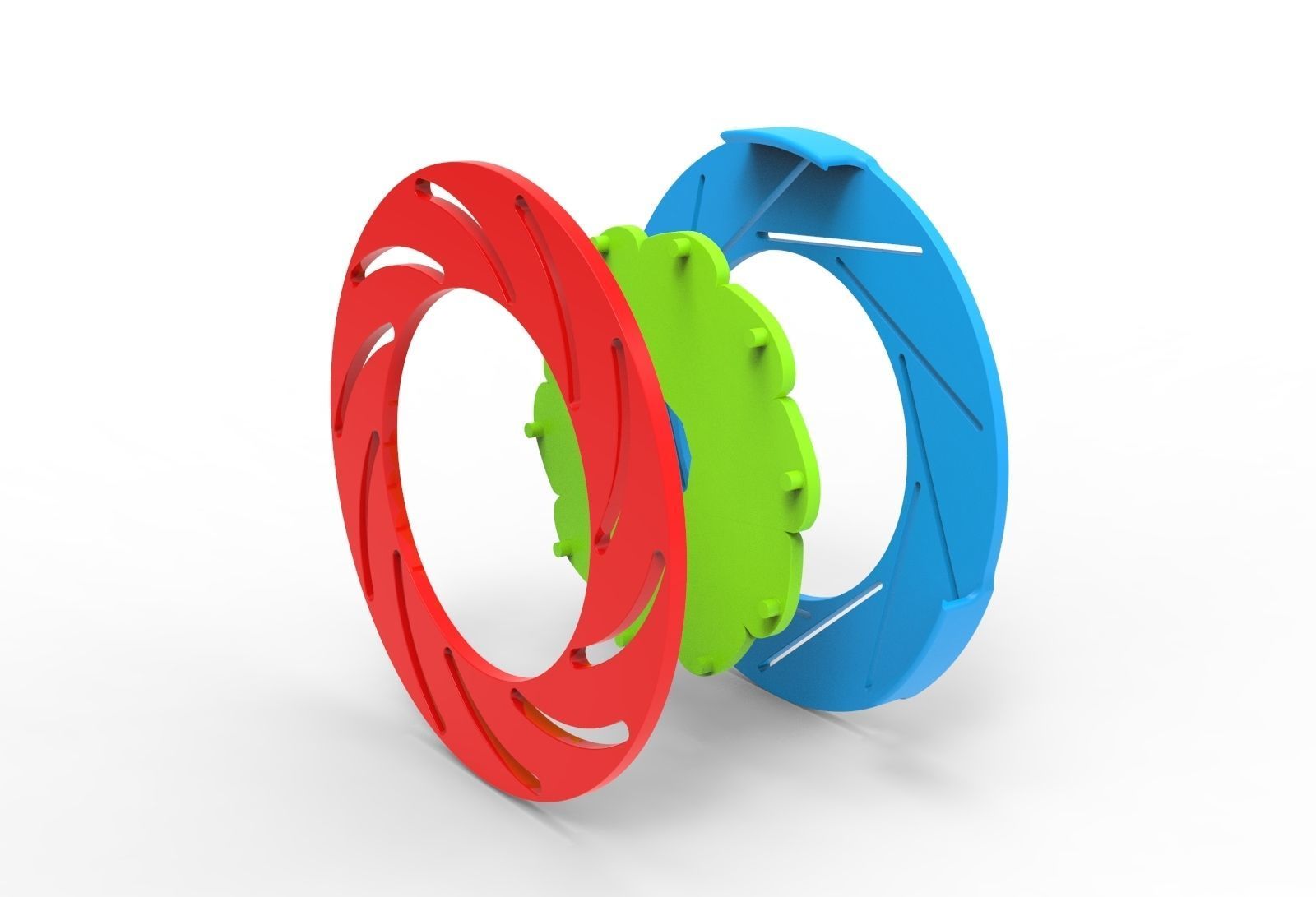 iris diaphragm mechanism 3D print model_10