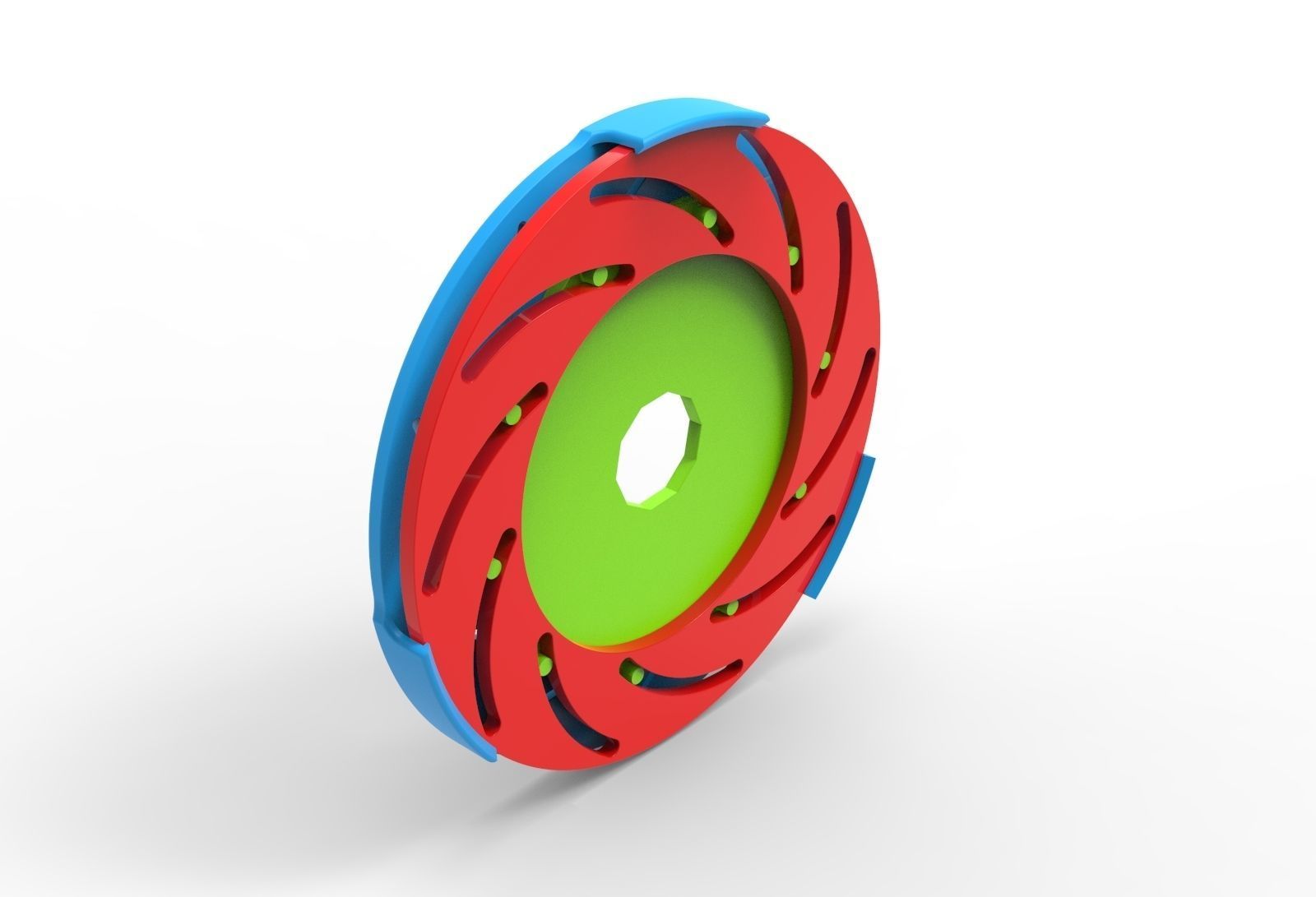 iris diaphragm mechanism 3D print model_6