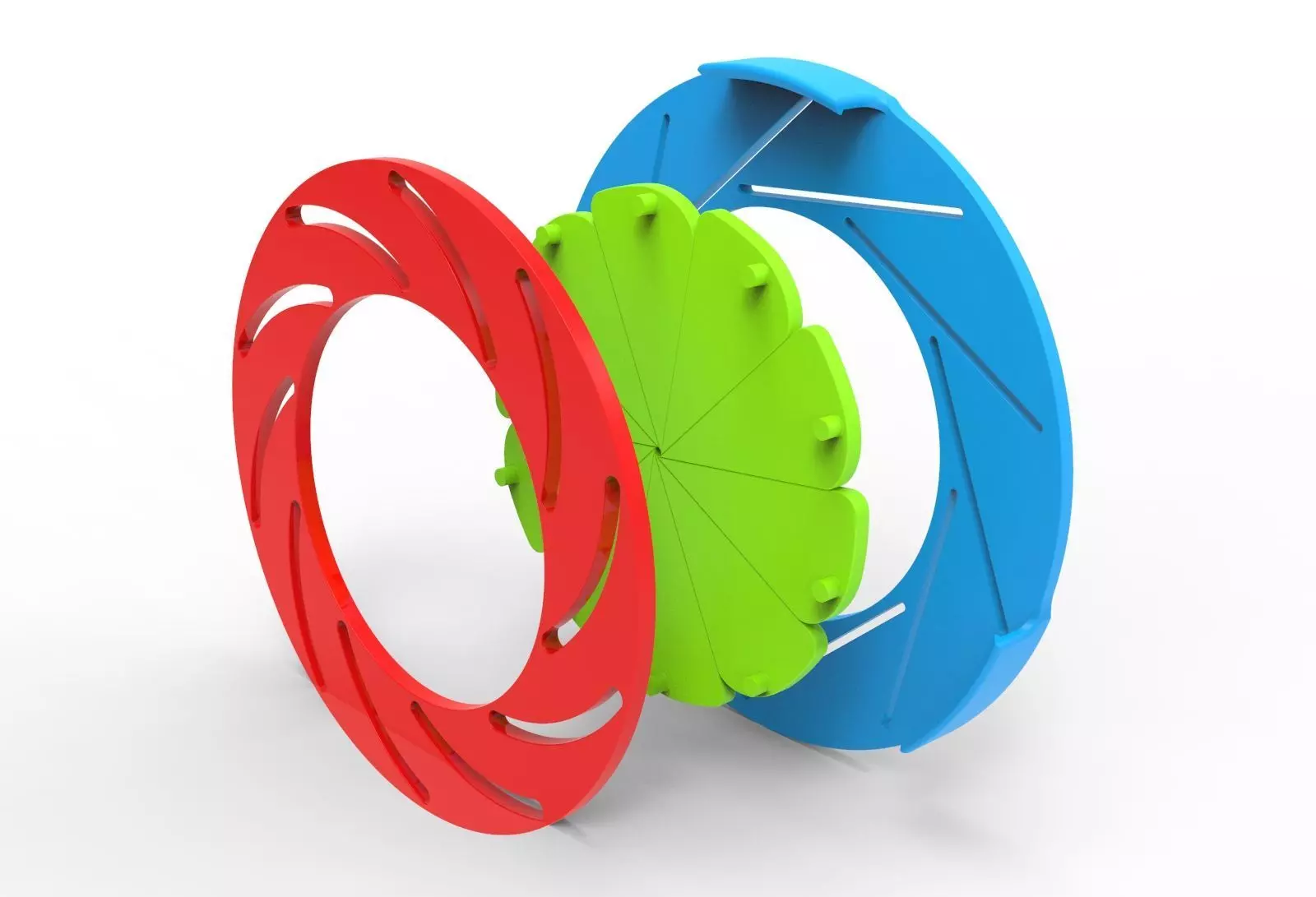 iris diaphragm mechanism 3D print model_0