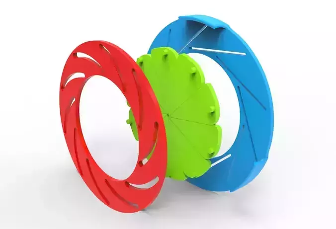 iris diaphragm mechanism 3D print model iris diaphragm mechanism 3D print model