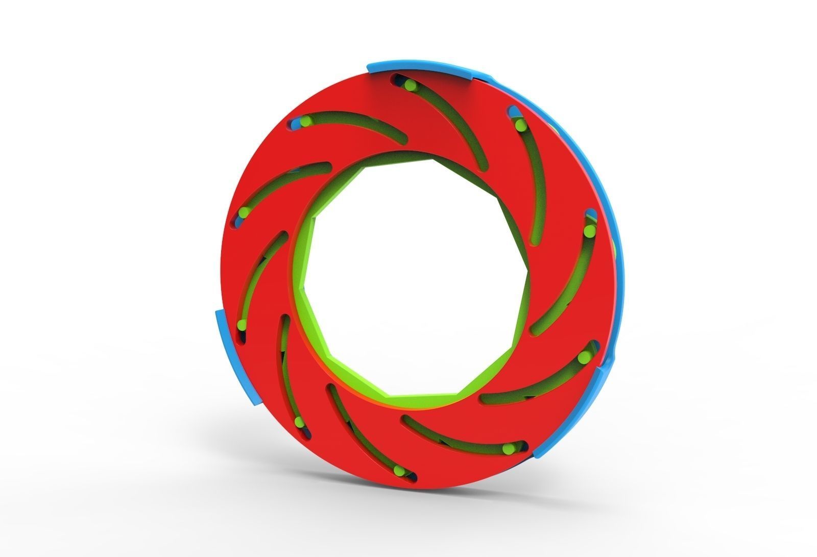 iris diaphragm mechanism 3D print model_17