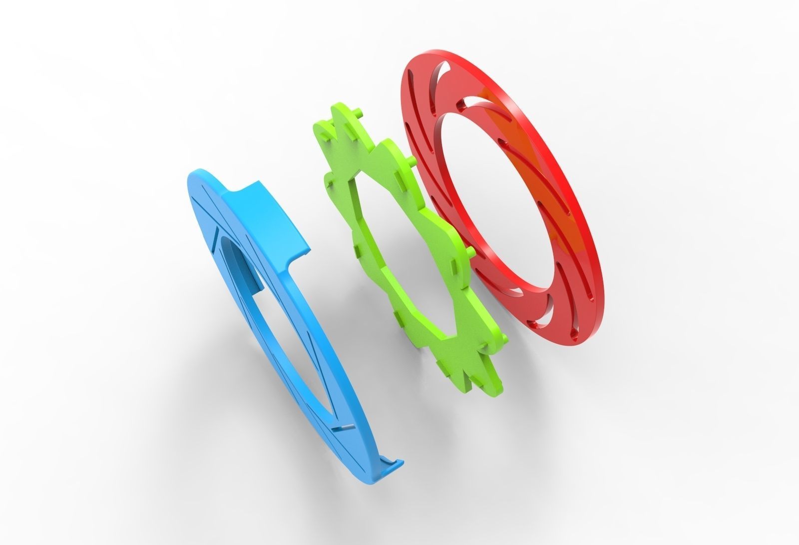 iris diaphragm mechanism 3D print model_23