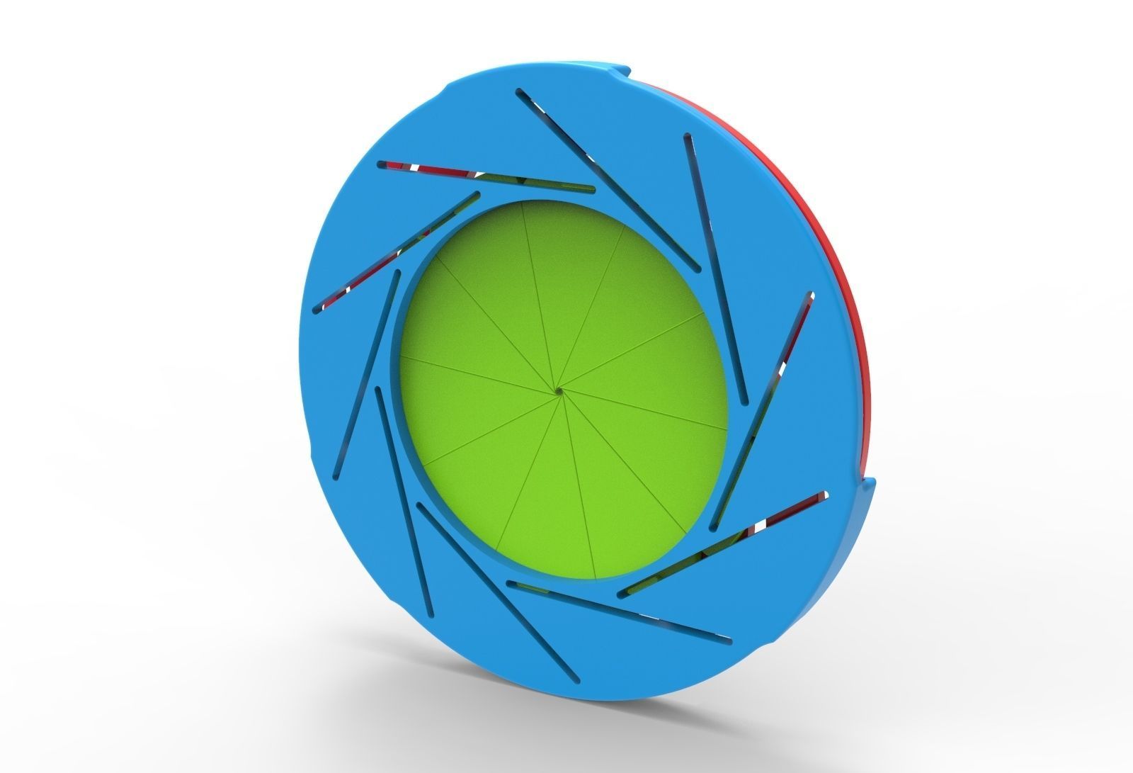 iris diaphragm mechanism 3D print model_3