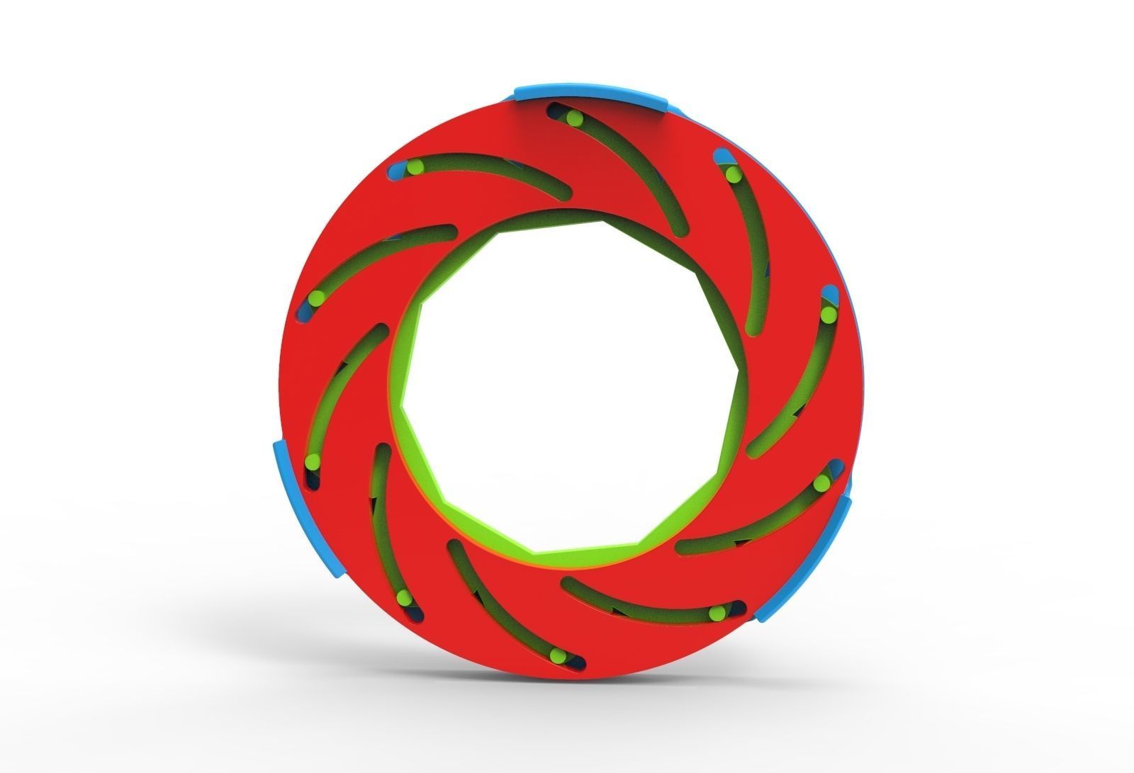 iris diaphragm mechanism 3D print model_18