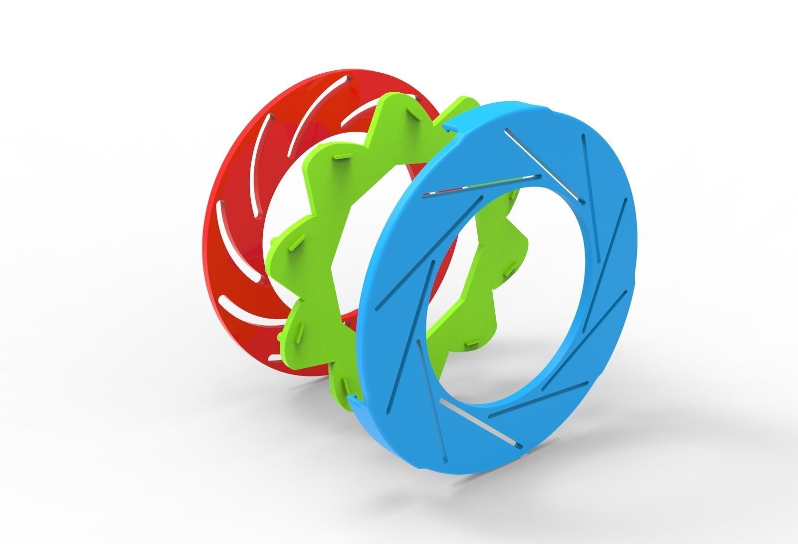 iris diaphragm mechanism 3D print model_22