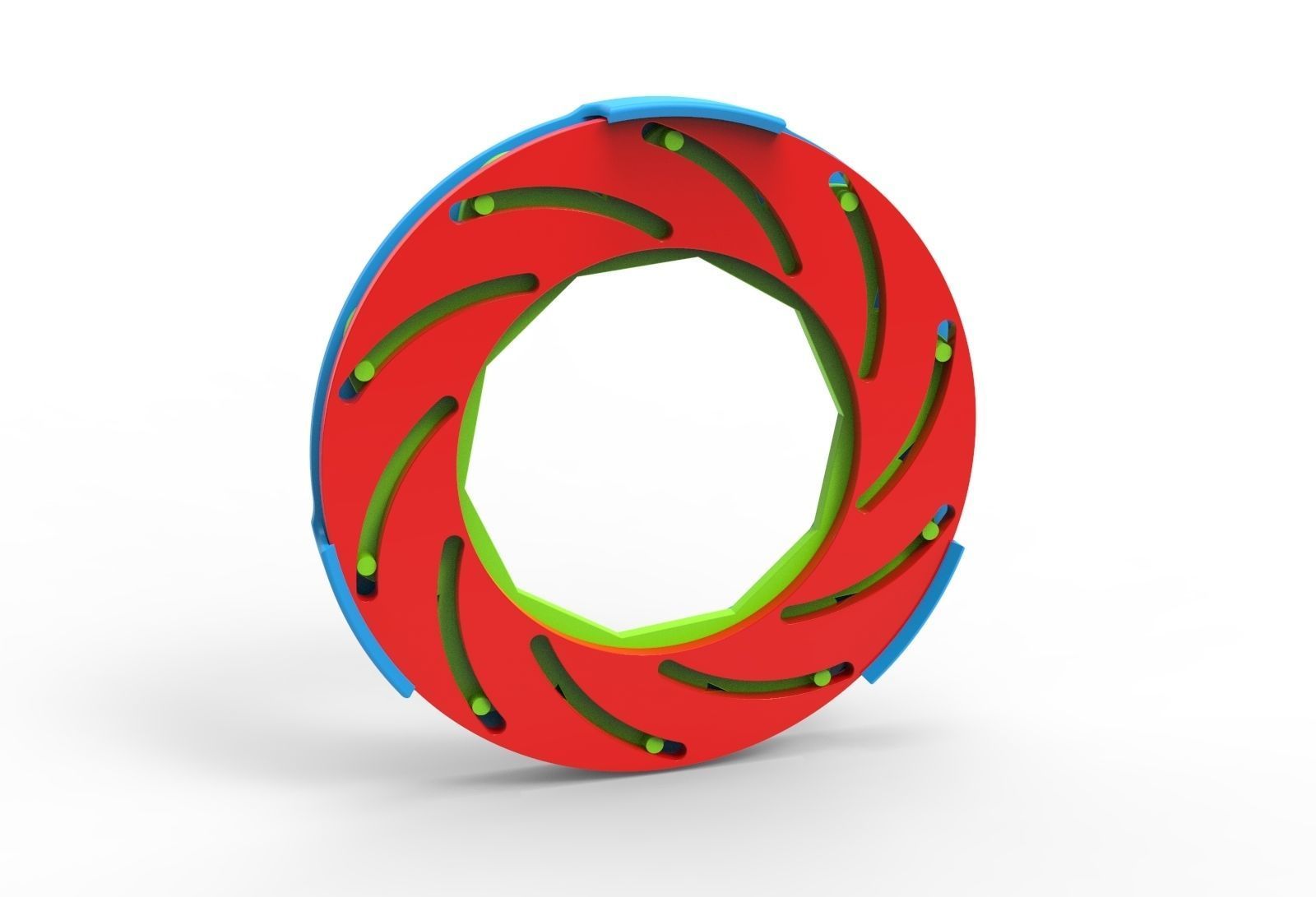 iris diaphragm mechanism 3D print model_12