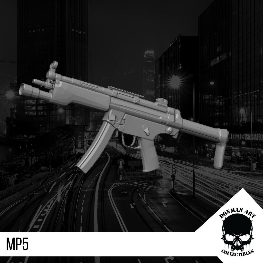 MP5 SCALE 1 12 FOR ACTION FIGURES 3D print model_2