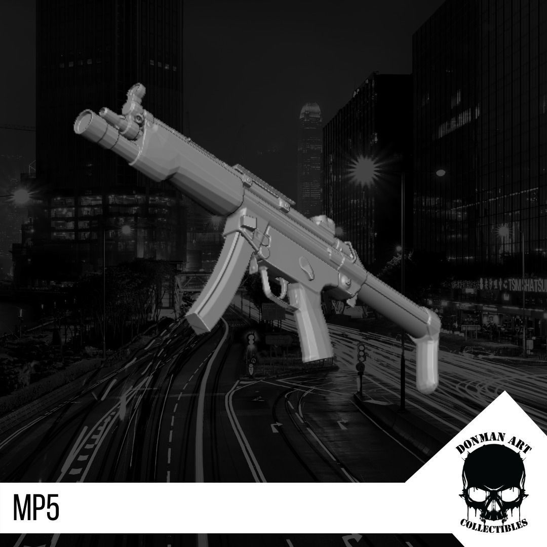 MP5 SCALE 1 12 FOR ACTION FIGURES 3D print model_8