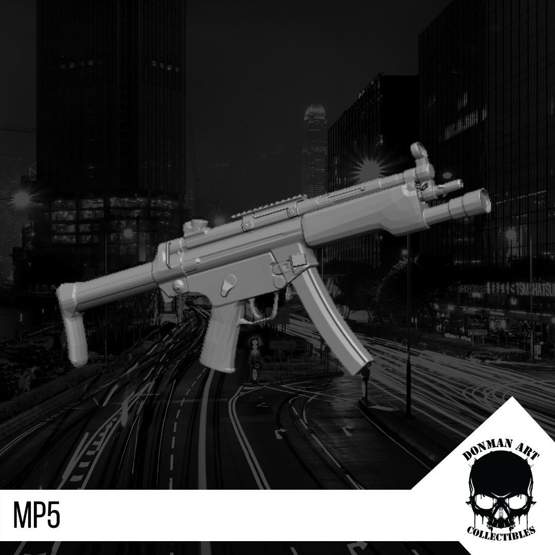 MP5 SCALE 1 12 FOR ACTION FIGURES 3D print model_1