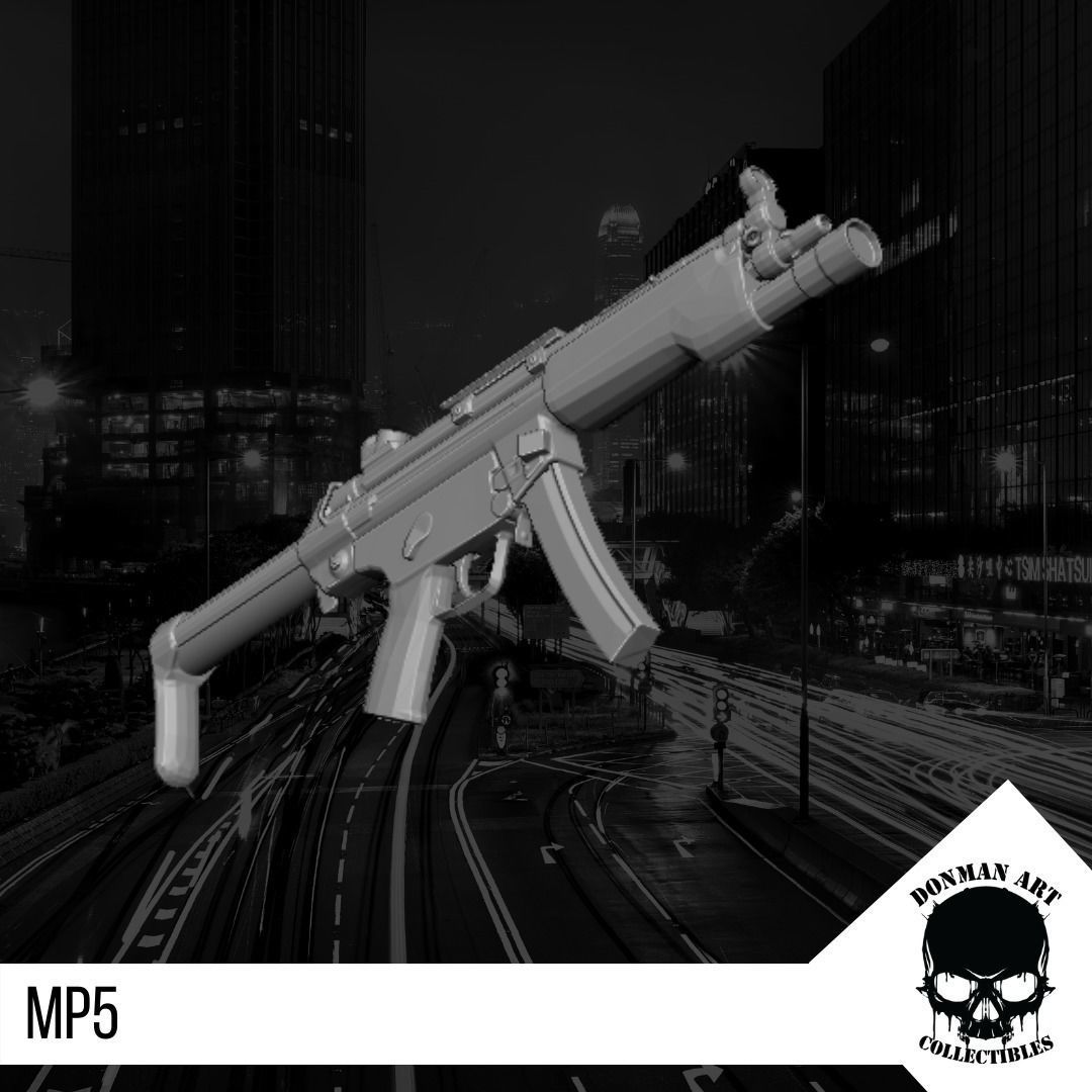MP5 SCALE 1 12 FOR ACTION FIGURES 3D print model_9