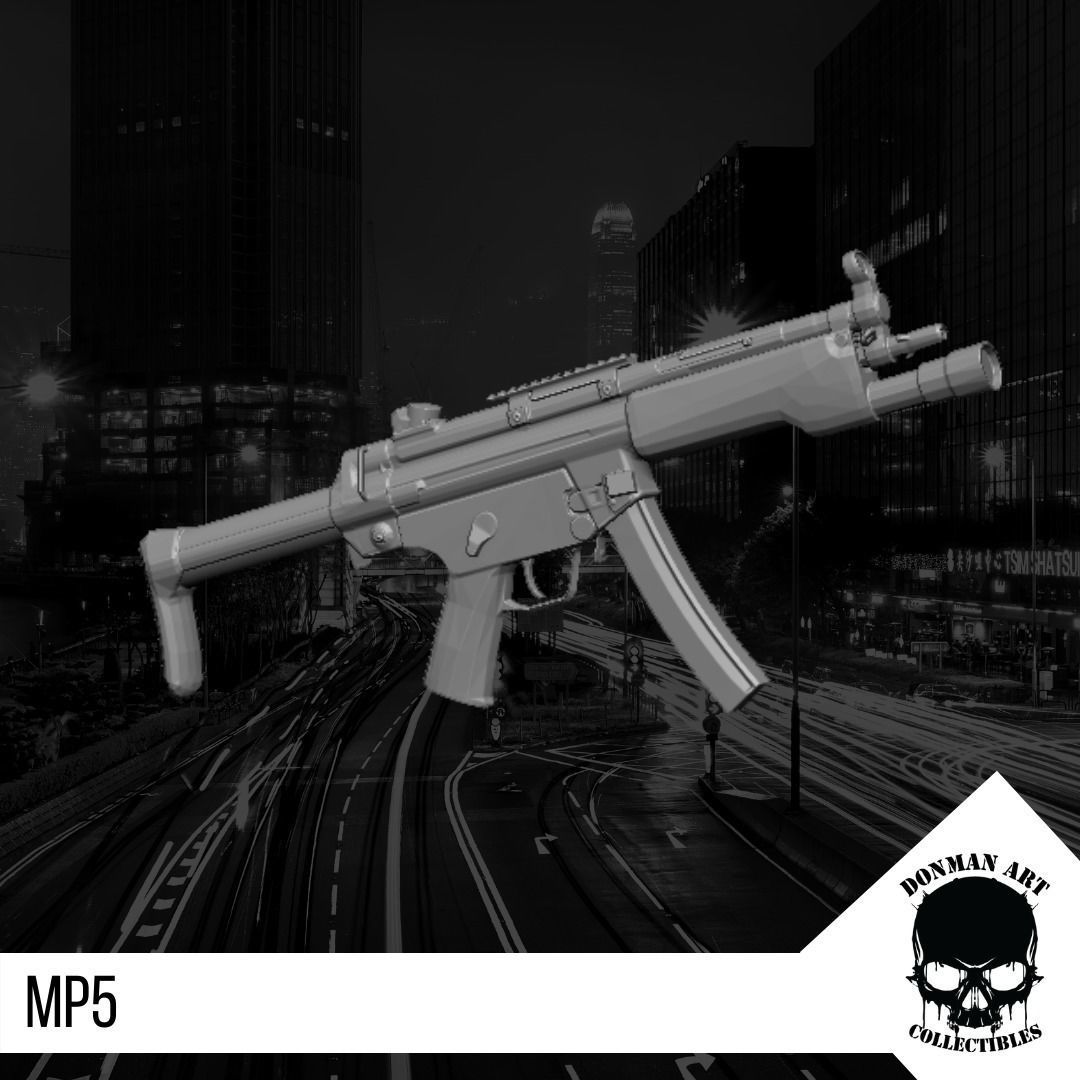 MP5 SCALE 1 12 FOR ACTION FIGURES 3D print model_3