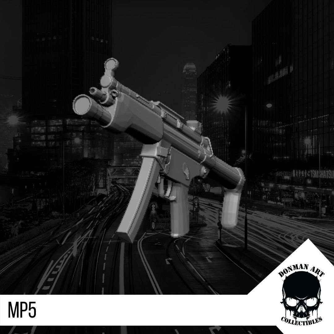 MP5 SCALE 1 12 FOR ACTION FIGURES 3D print model_4
