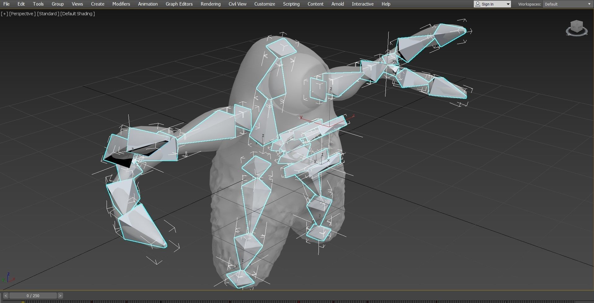 Marble Monster Low-poly 3D model_8