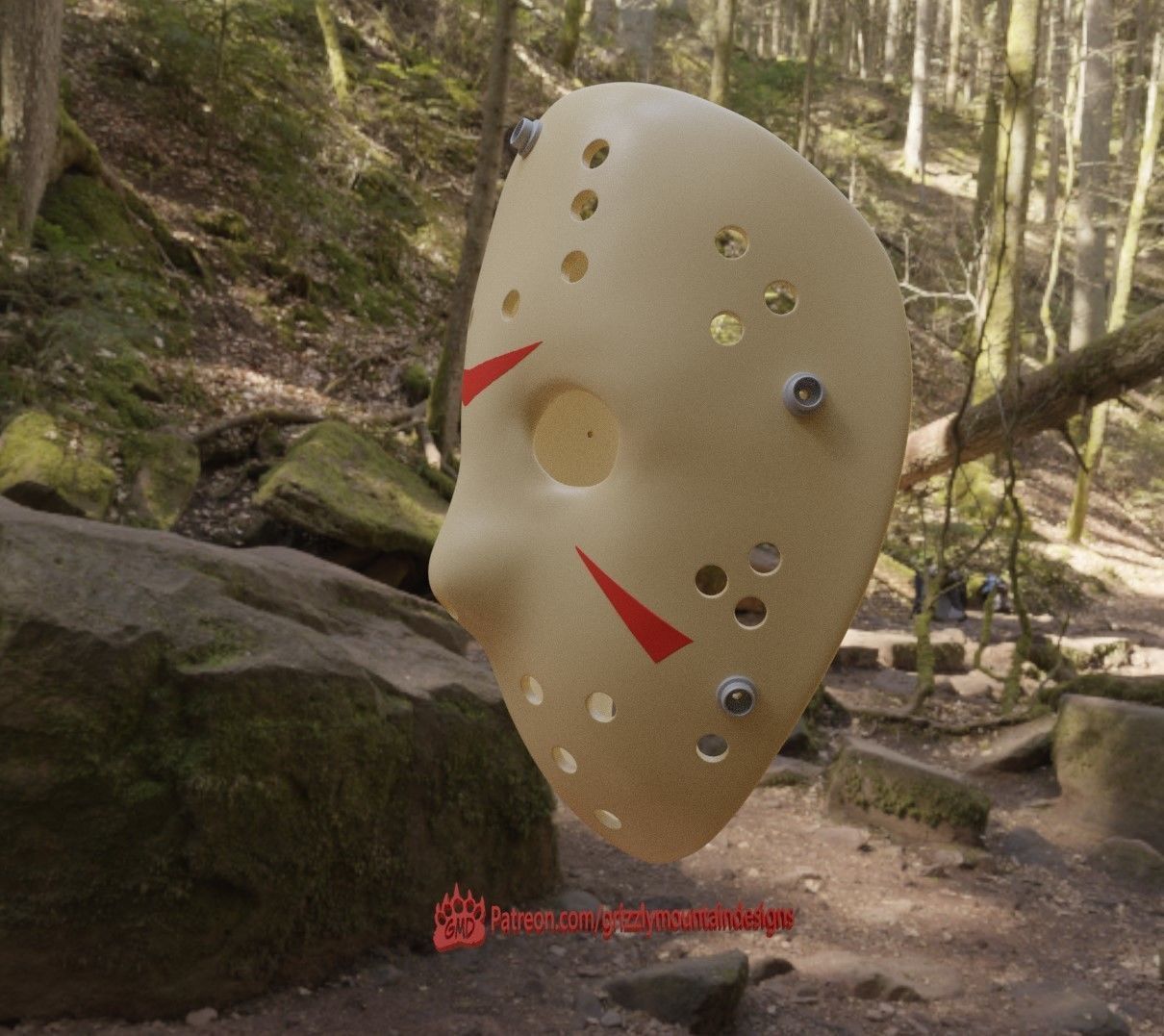 Friday the 13th Part 3 Jason mask replica 3D print model_1
