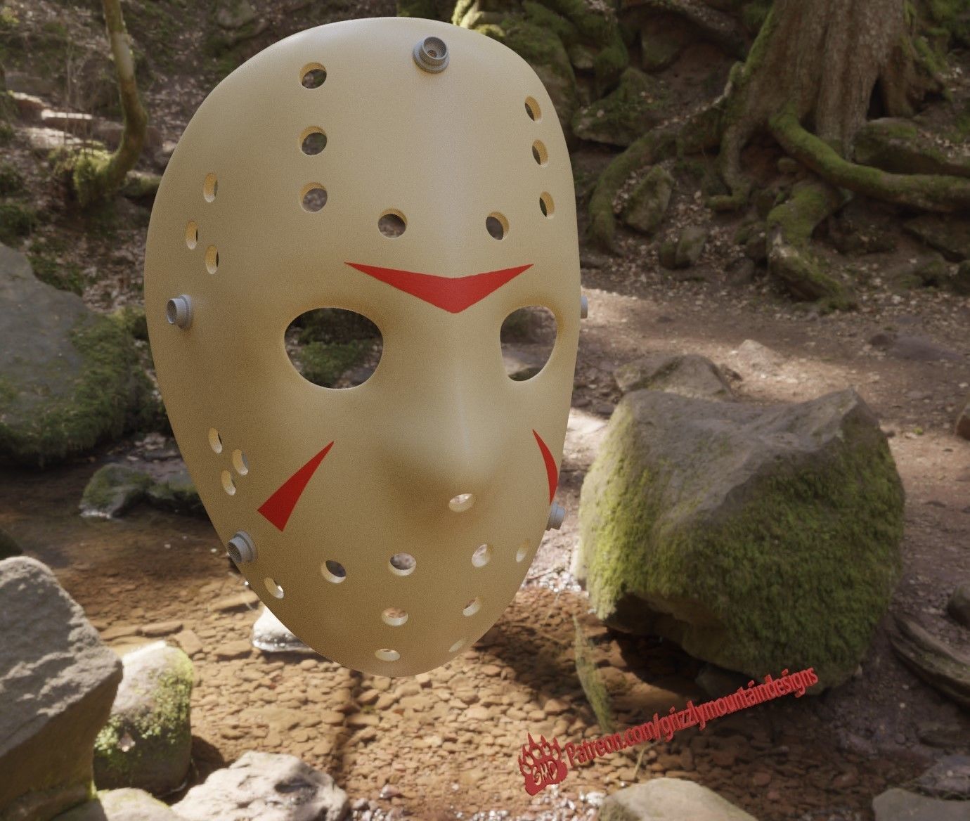 Friday the 13th Part 3 Jason mask replica 3D print model_3
