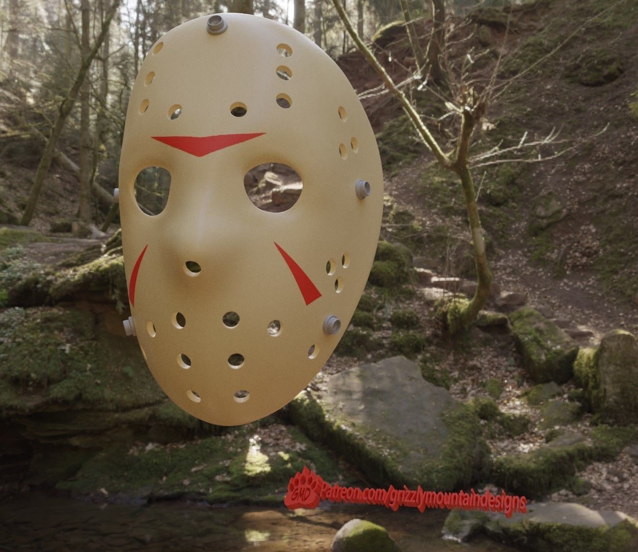 Friday the 13th Part 3 Jason mask replica 3D print model_2