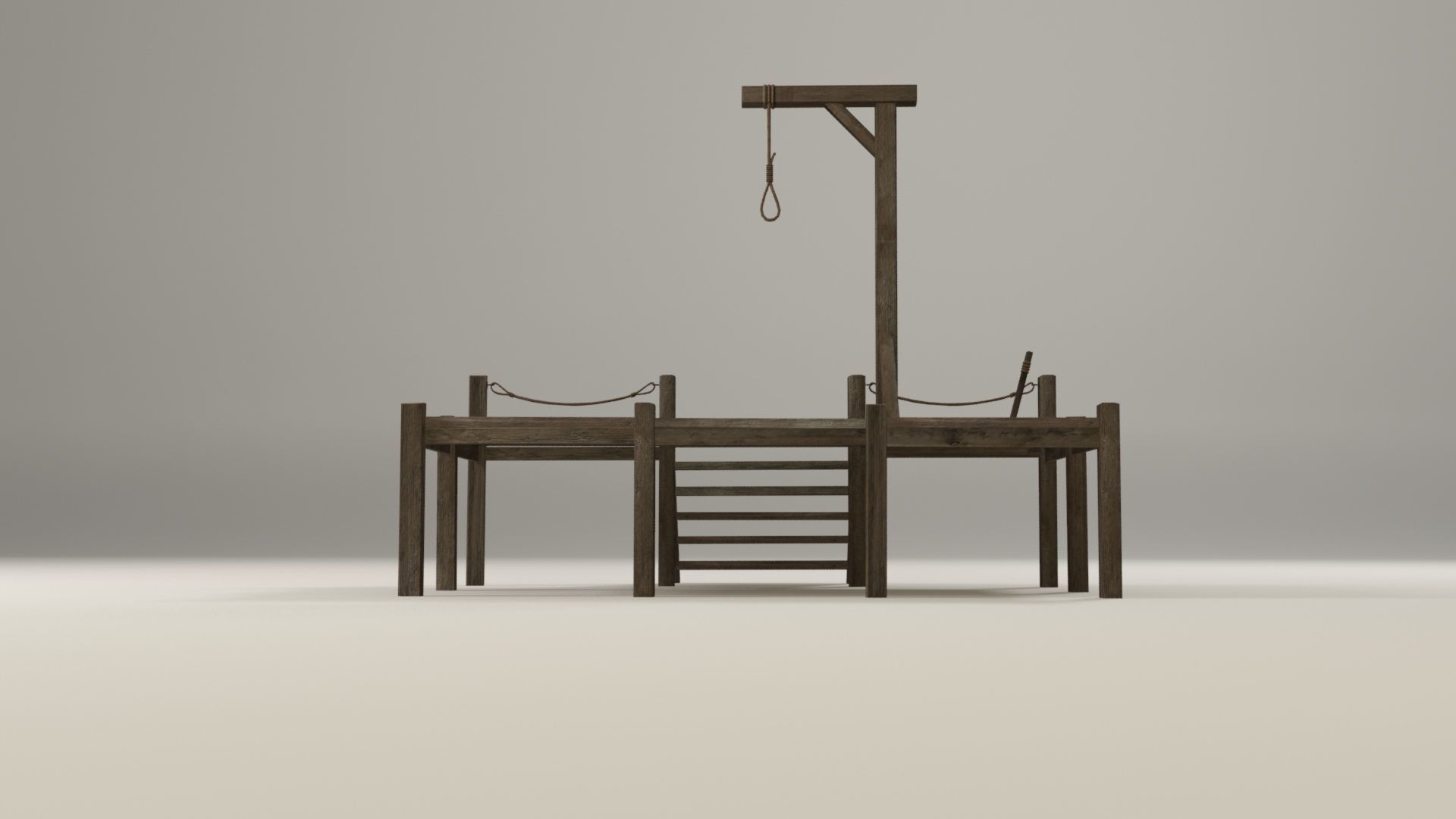 Hanging noose Low-poly 3D model_10
