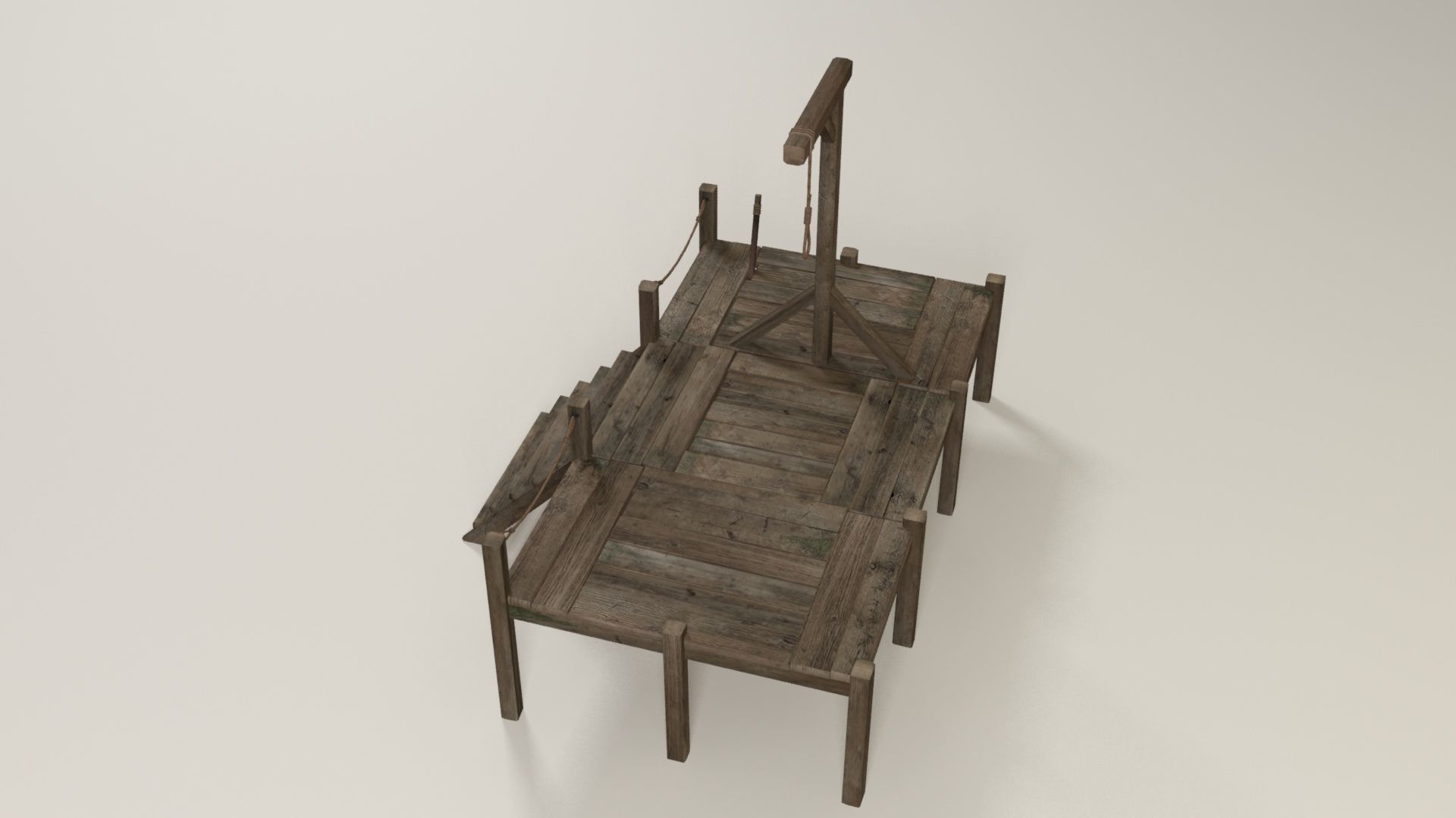 Hanging noose Low-poly 3D model_12