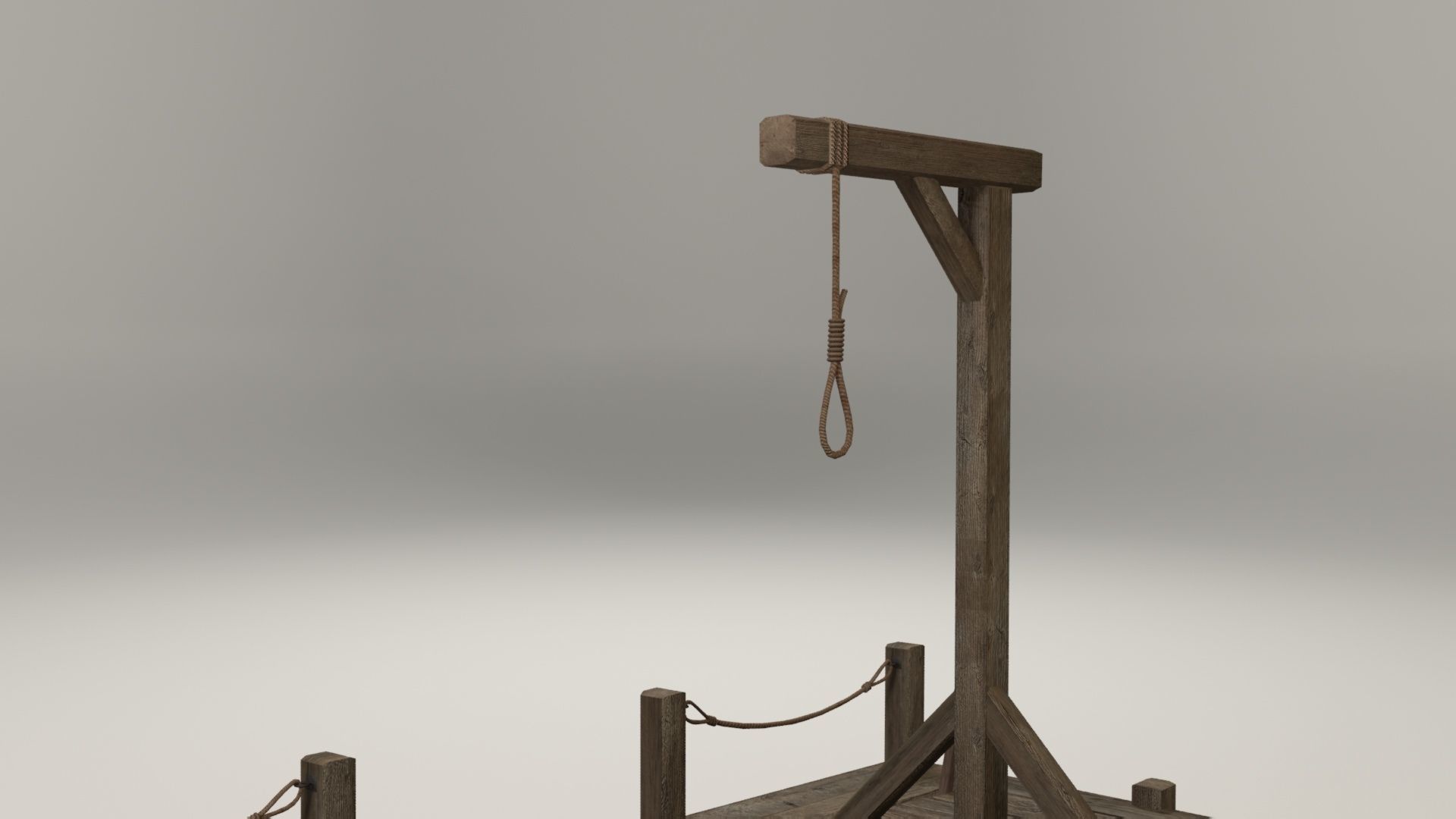 Hanging noose Low-poly 3D model_13