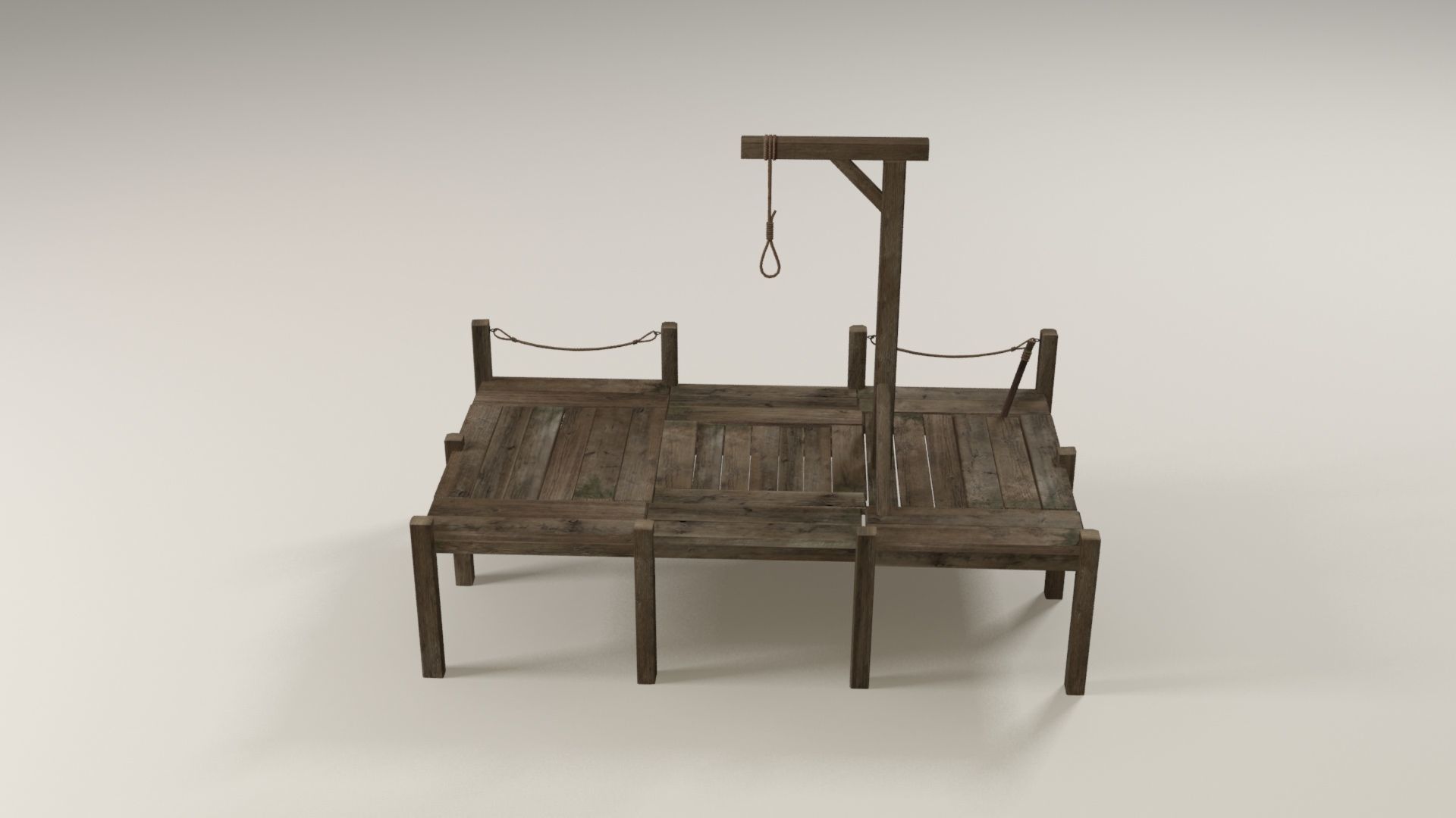 Hanging noose Low-poly 3D model_11