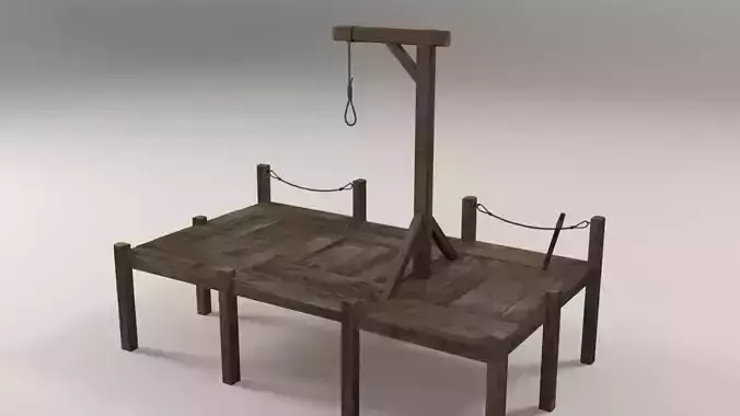 Hanging noose Low-poly 3D model