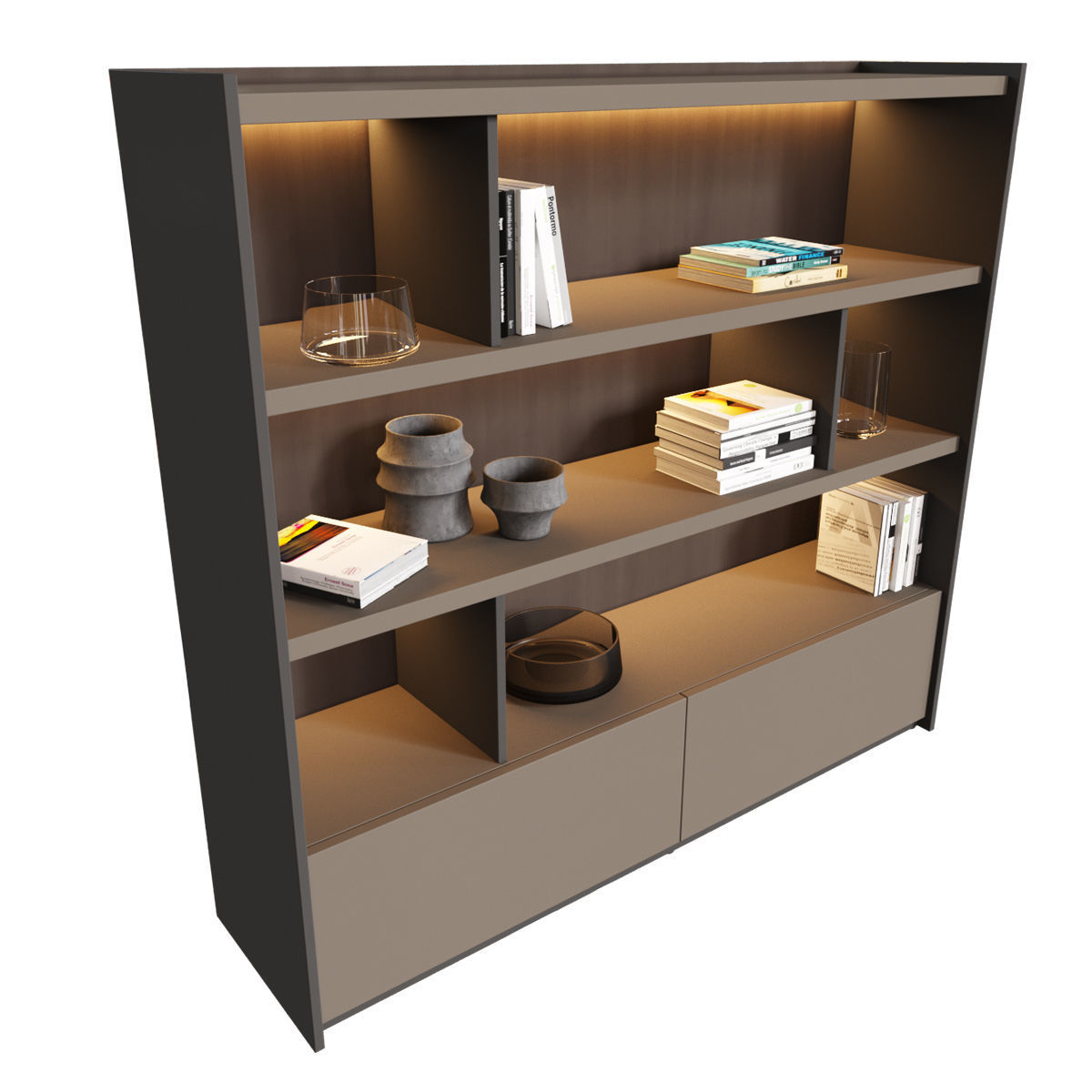 Lansot Grid S Shelving Unit 3D model_4