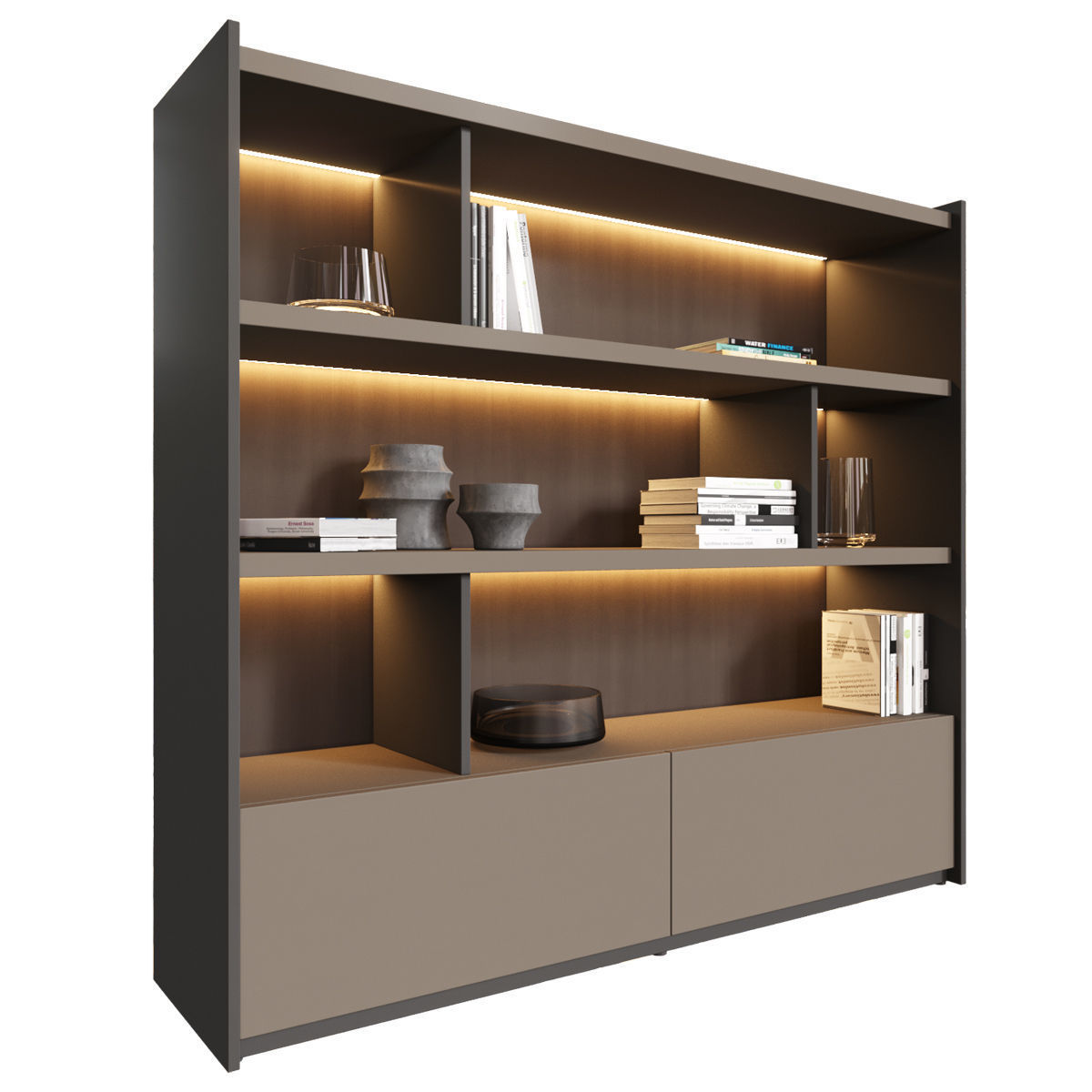 Lansot Grid S Shelving Unit 3D model_1