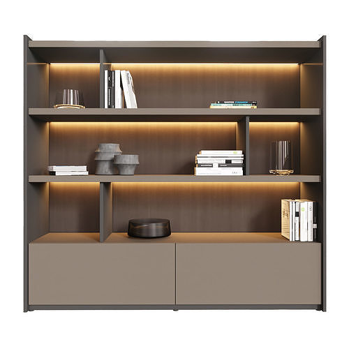 Lansot Grid S Shelving Unit 3D model