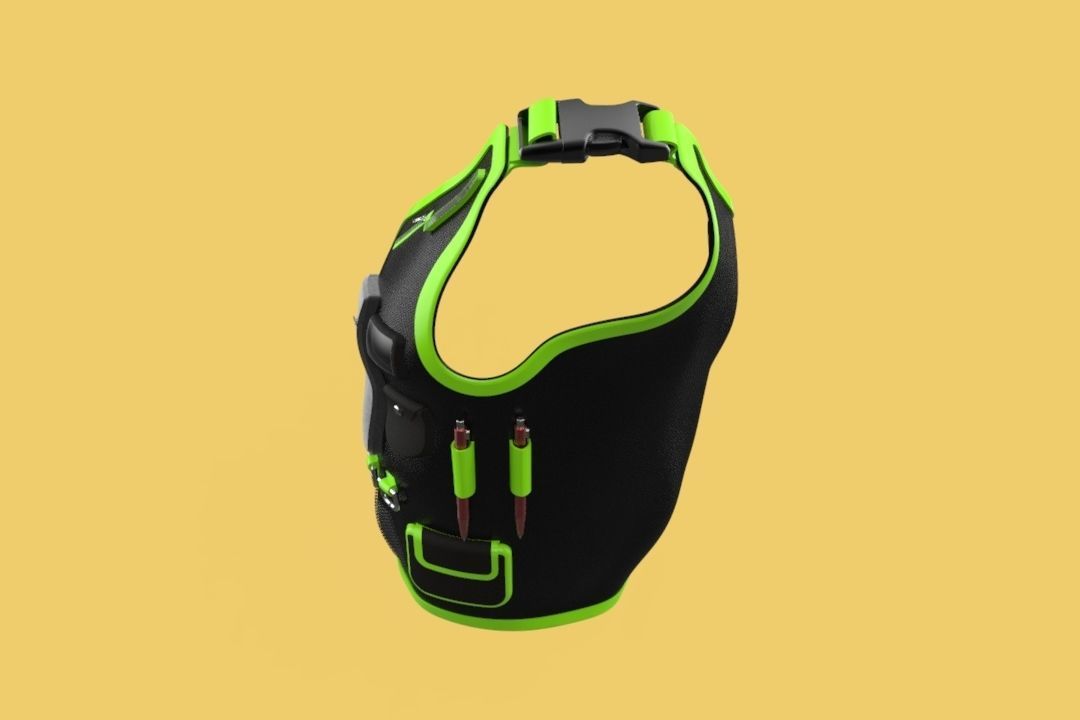 MULTIPURPOSE VEST CLOTH JACKET POCKET FOR ENGINEER SAFETY 3D model_6
