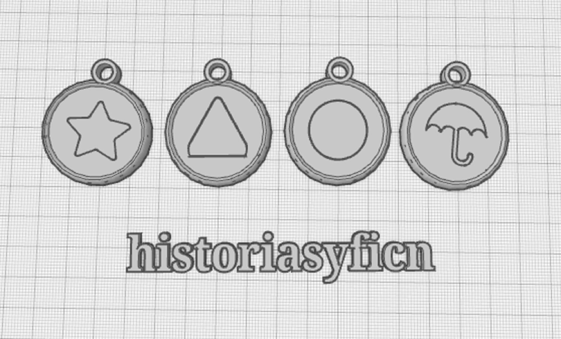 SQUID GAME KEYCHAIN COOKIES 3D print model_6